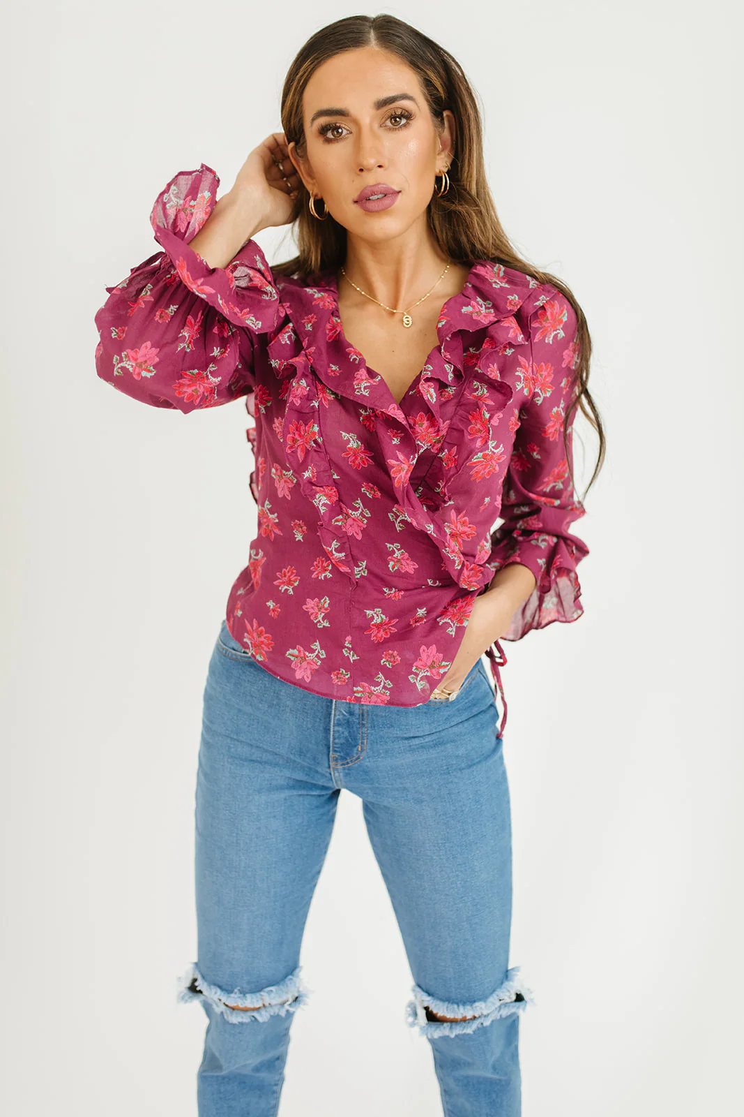 amanda ruffle top // free people - Image 3