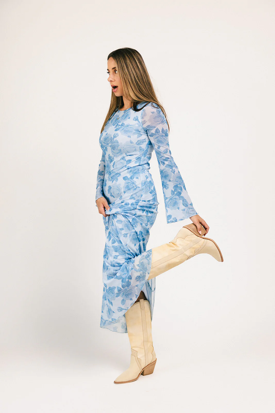 be right there mesh dress // blue *zoco exclusive* - Image 3