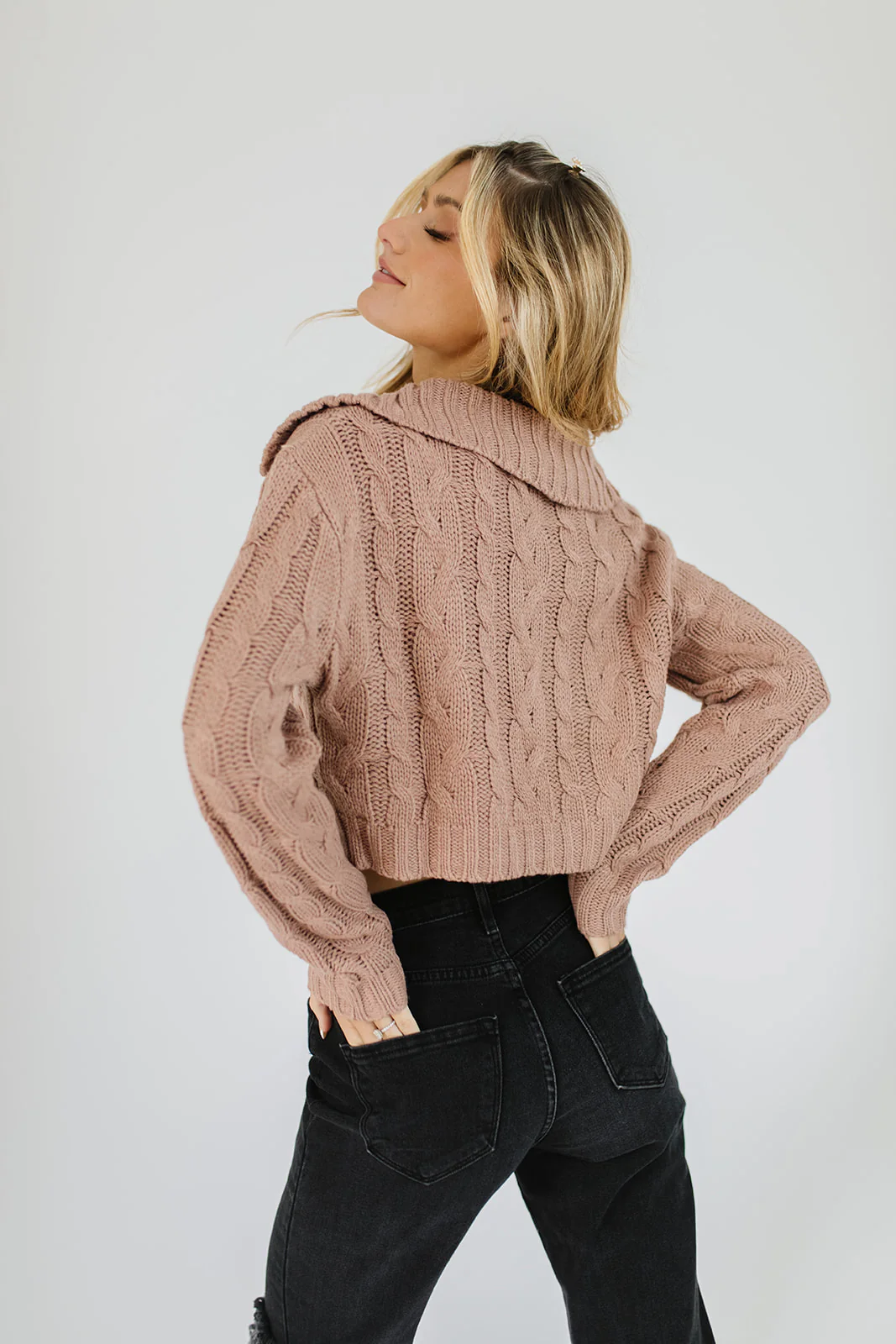 benji button sweater // dusty mauve - Image 4