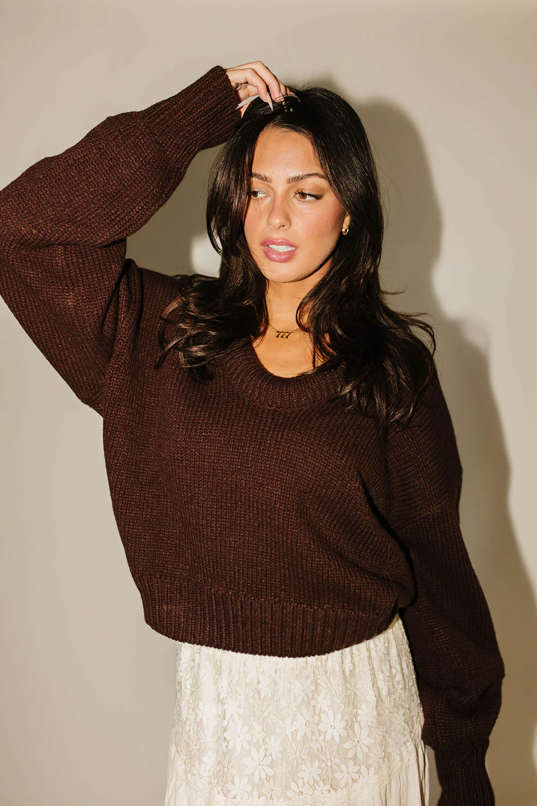 billie sweater // chocolate *zoco exclusive* - Image 4