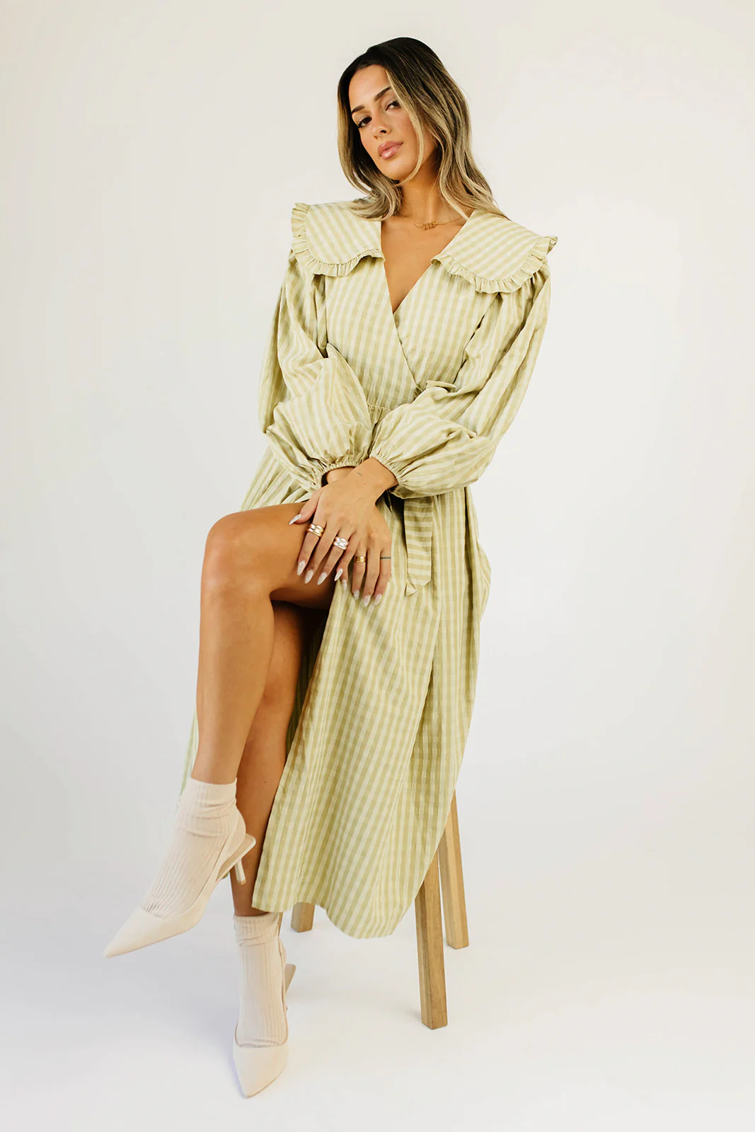 birdie wrap dress // green *zoco exclusive* - Image 3