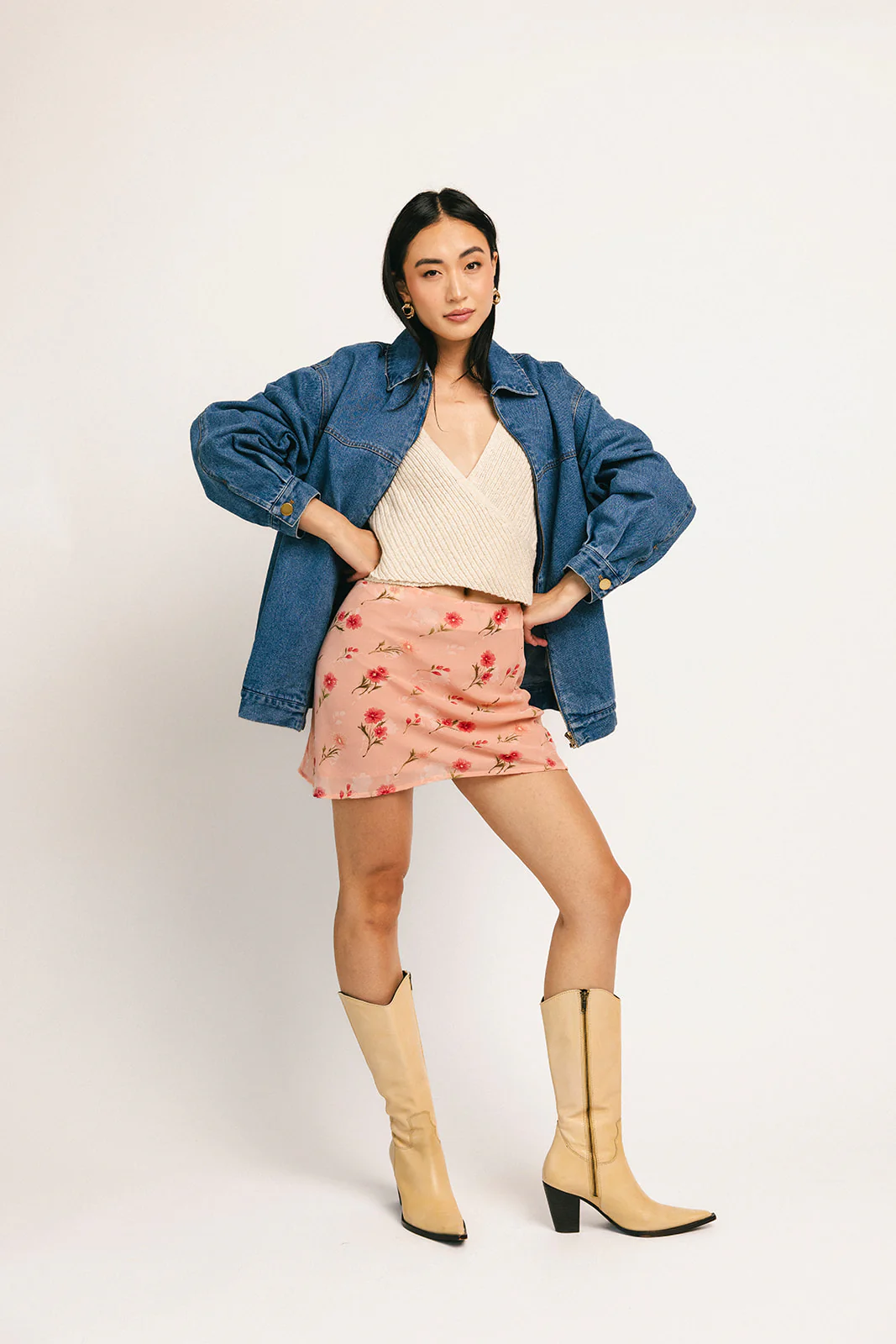 briar mini skirt // pink floral - Image 8