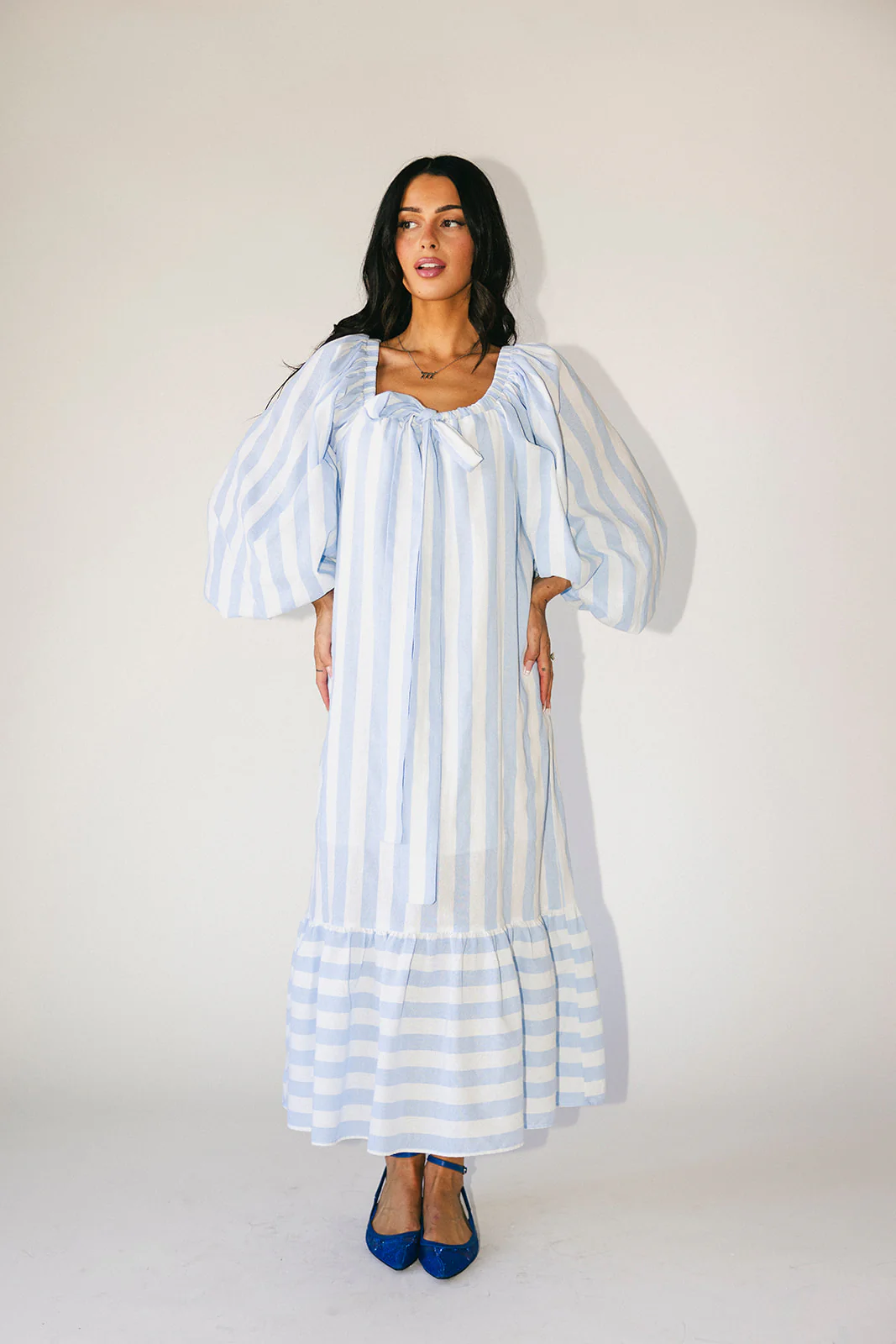 capri maxi dress // blue stripes *zoco exclusive* - Image 13