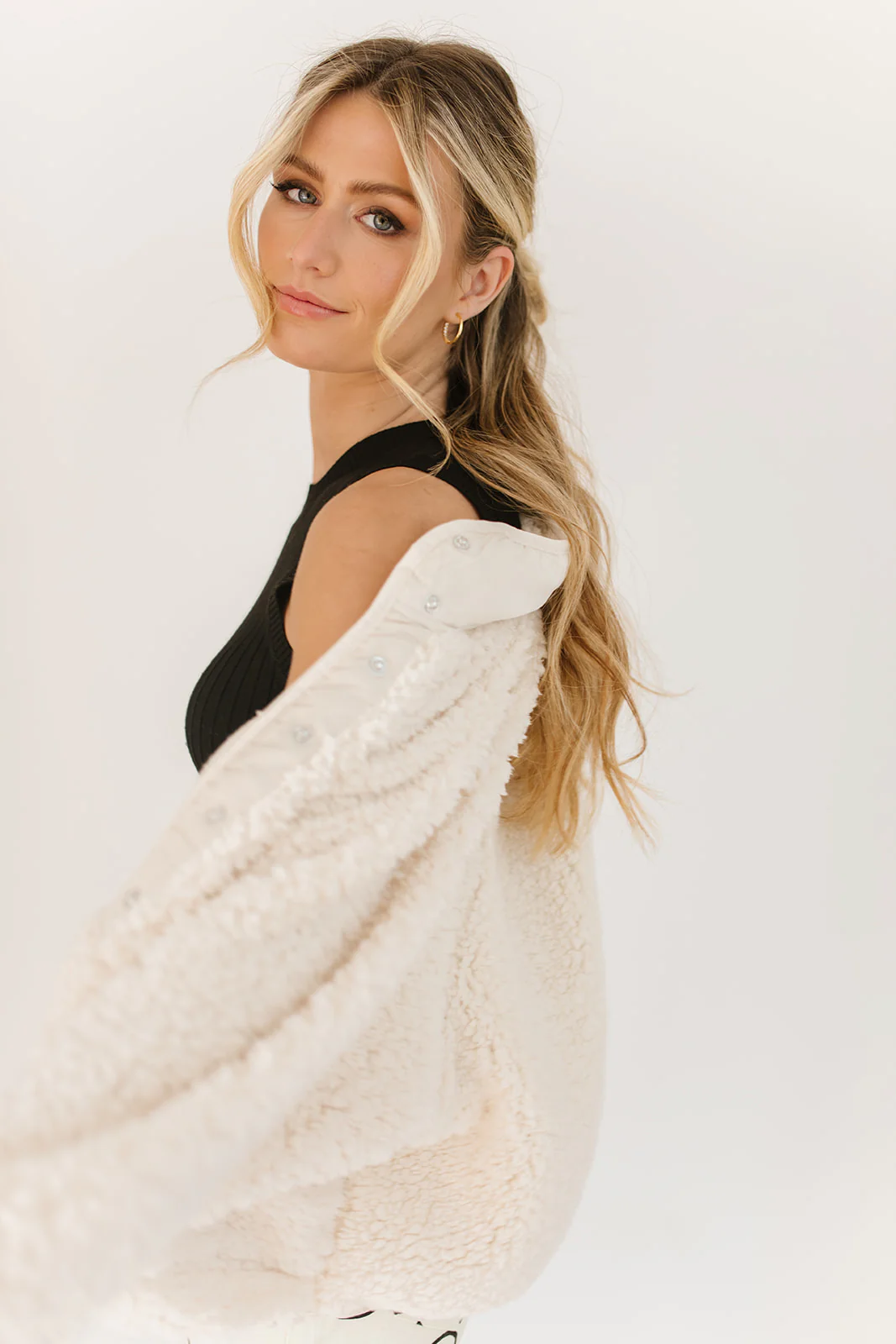 check me out sherpa jacket // cream *restocked* - Image 14