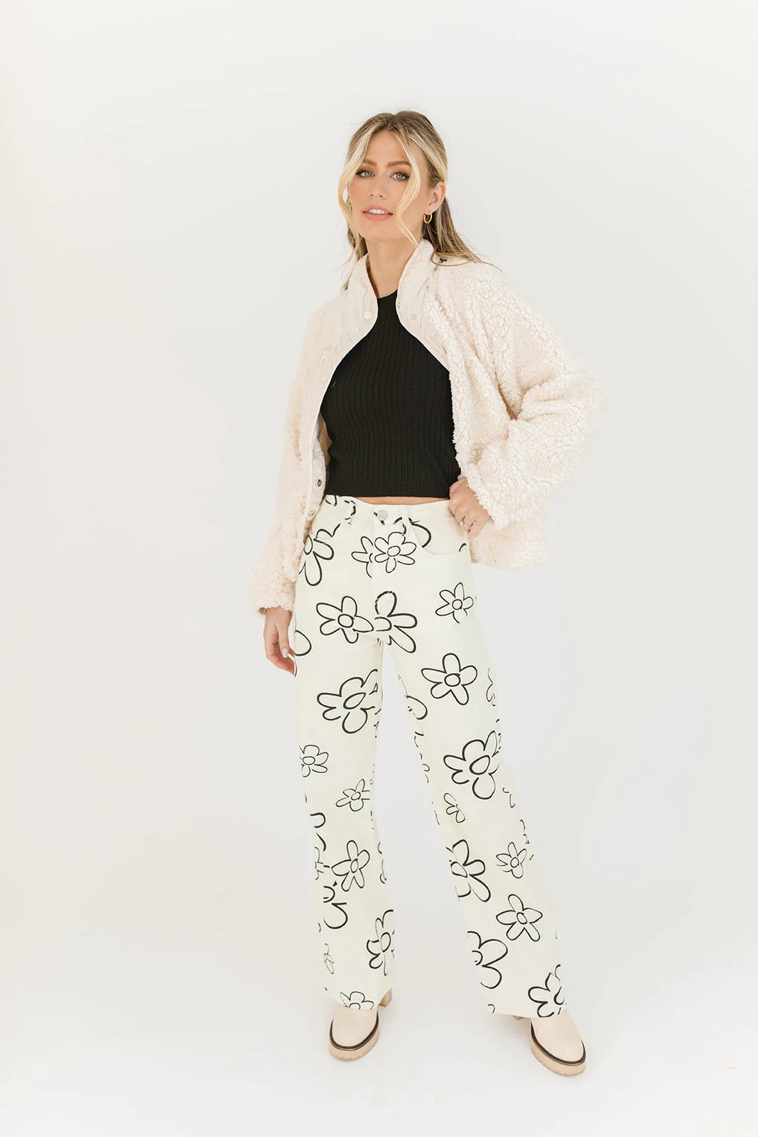 check me out sherpa jacket // cream *restocked* - Image 3