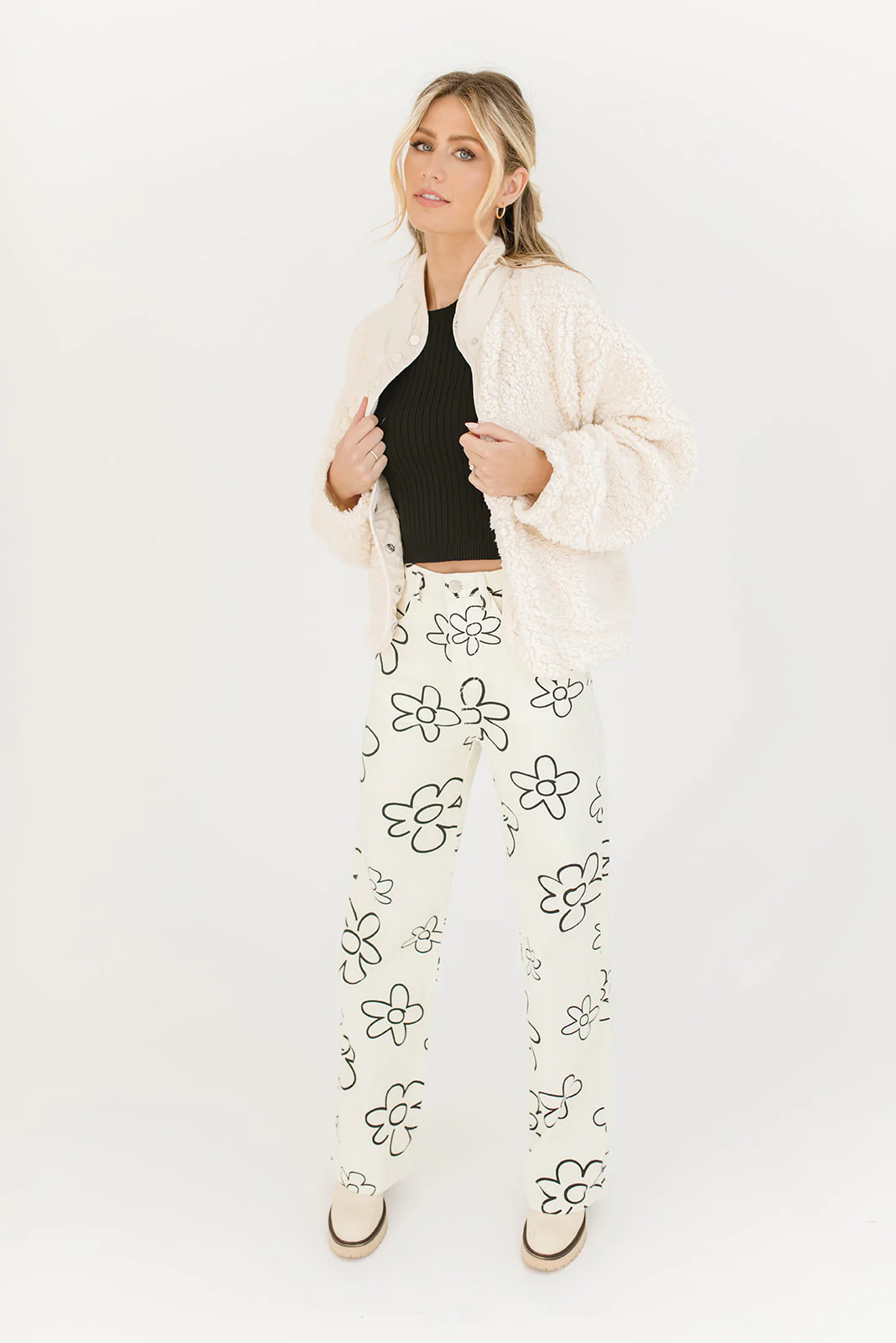 check me out sherpa jacket // cream *restocked* - Image 4