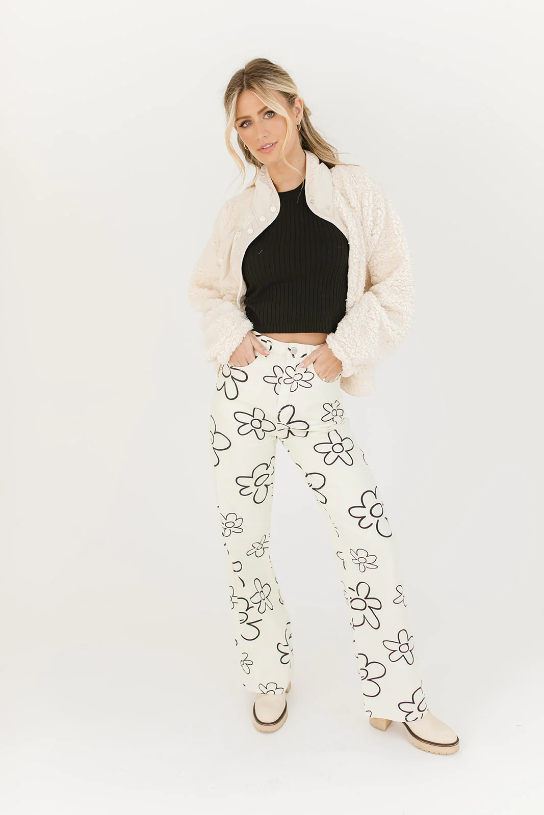 check me out sherpa jacket // cream *restocked* - Image 7