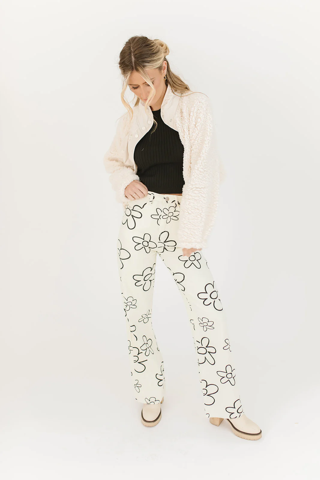 check me out sherpa jacket // cream *restocked* - Image 8