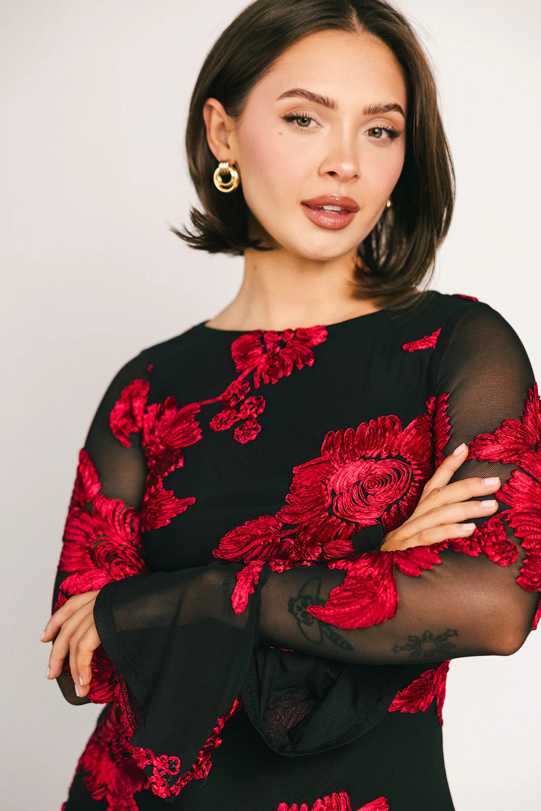 cleo mesh mini dress // red floral *zoco exclusive* - Image 33
