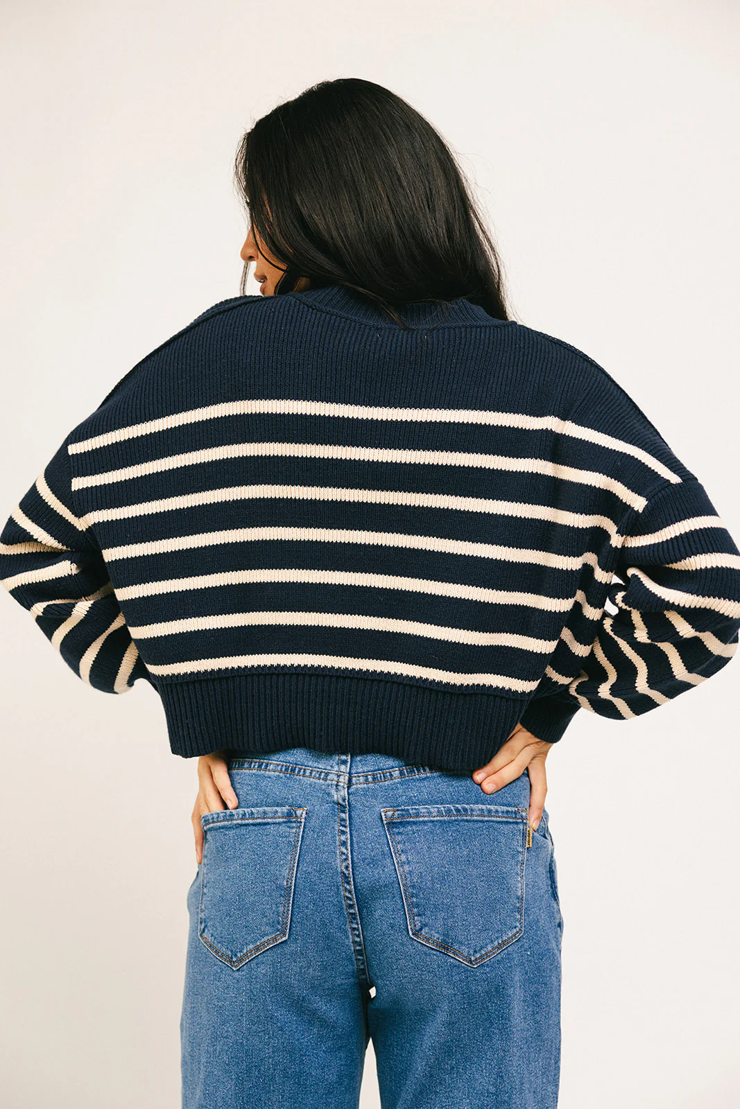 come on striped sweater // navy - Image 10