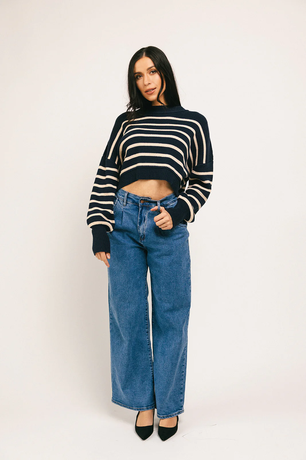 come on striped sweater // navy - Image 3