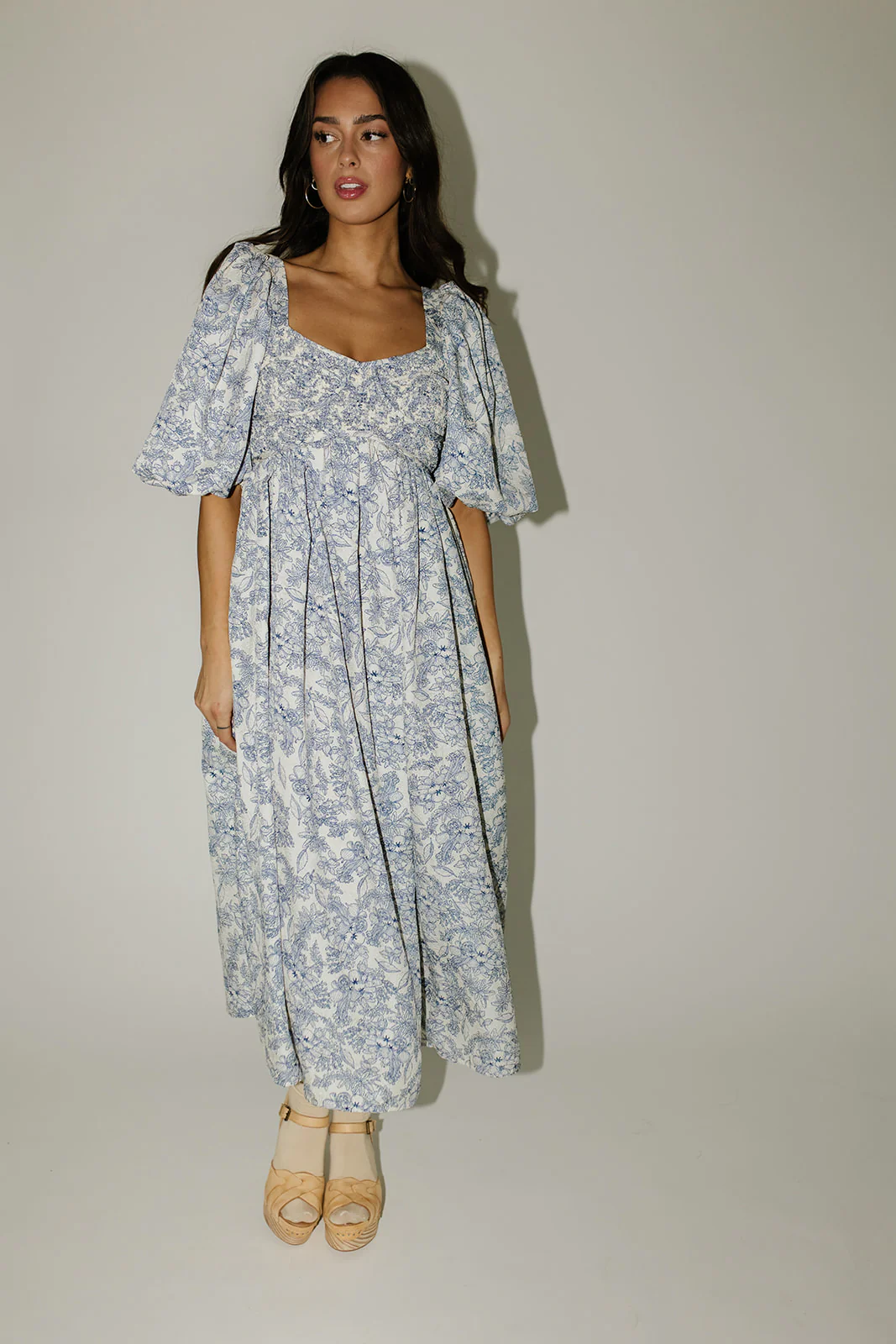 gala midi dress // blue fruit floral *zoco exclusive* - Image 12
