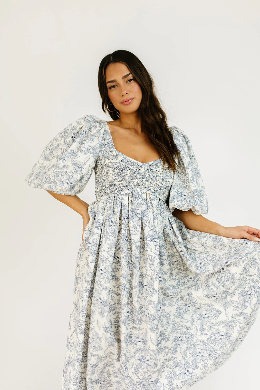 gala midi dress // blue fruit floral *zoco exclusive* - Image 18