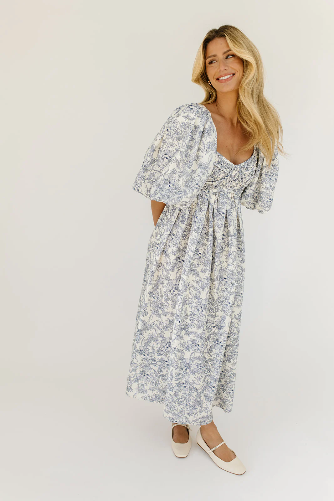 gala midi dress // blue fruit floral *zoco exclusive* - Image 24