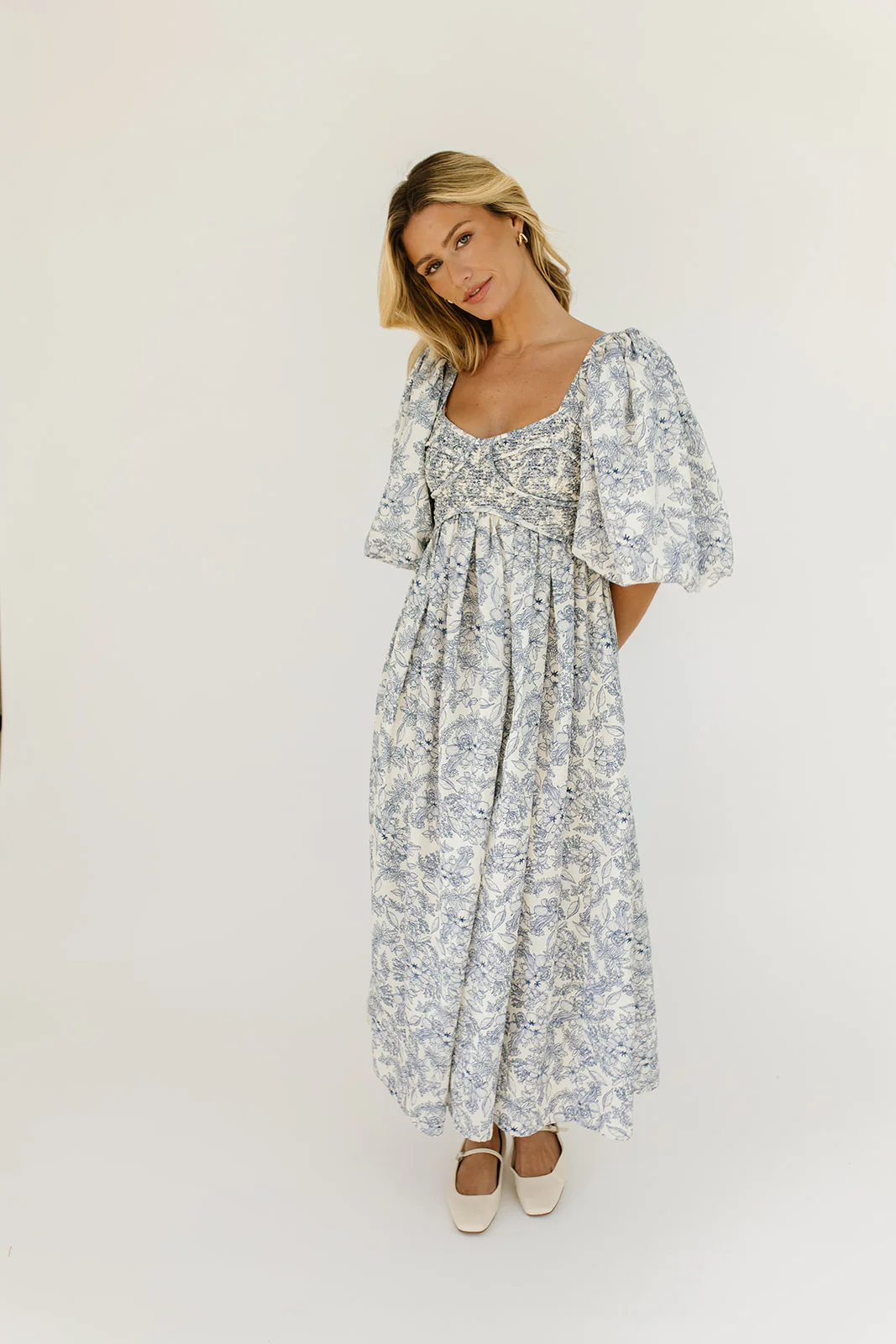 gala midi dress // blue fruit floral *zoco exclusive* - Image 25