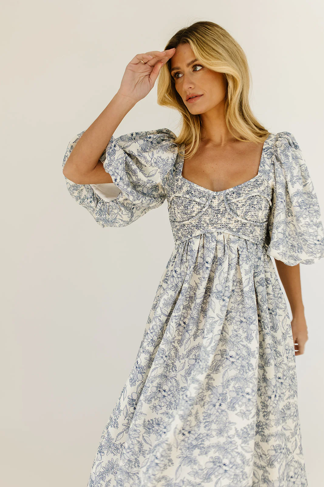 gala midi dress // blue fruit floral *zoco exclusive* - Image 26