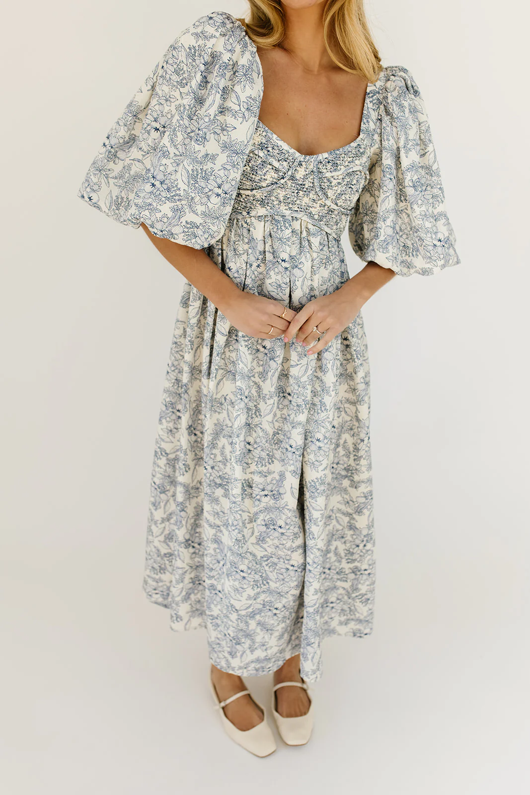 gala midi dress // blue fruit floral *zoco exclusive* - Image 27