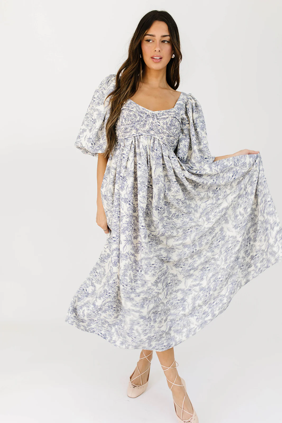 gala midi dress // blue fruit floral *zoco exclusive* - Image 32