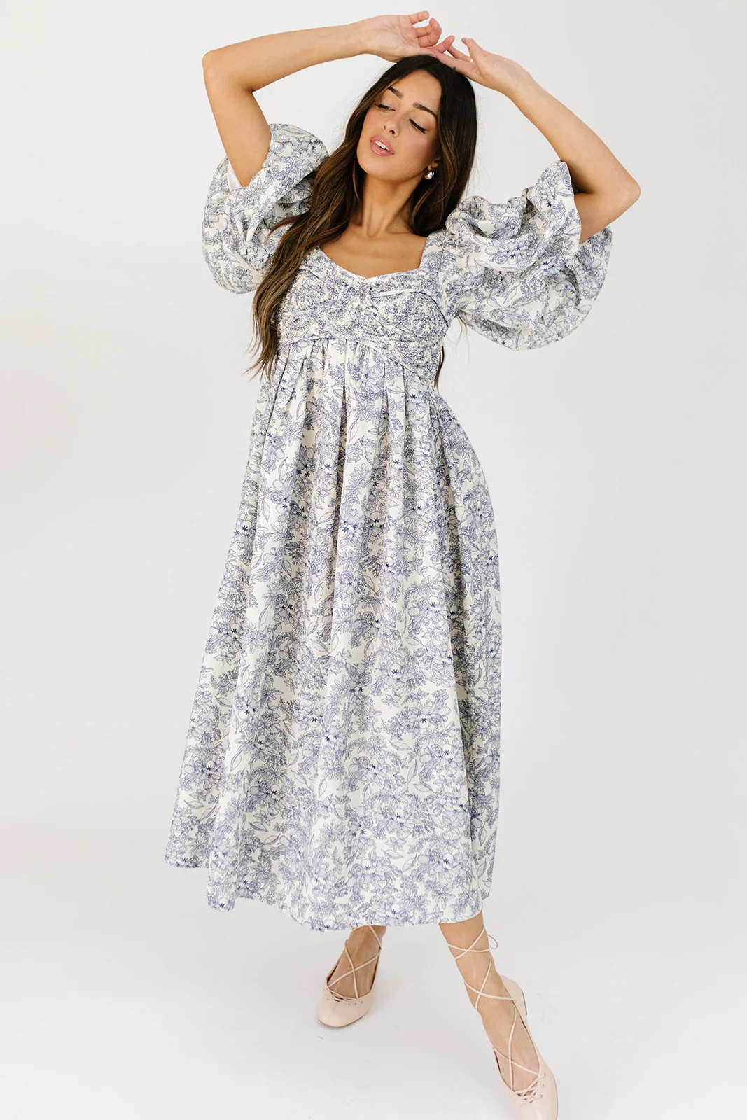 gala midi dress // blue fruit floral *zoco exclusive* - Image 33