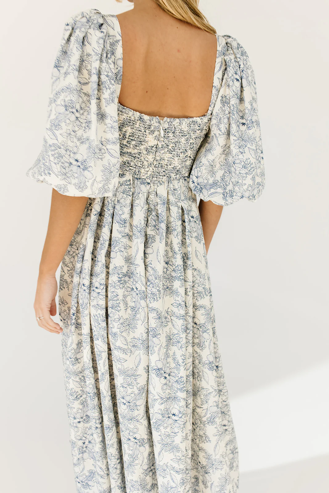 gala midi dress // blue fruit floral *zoco exclusive* - Image 8