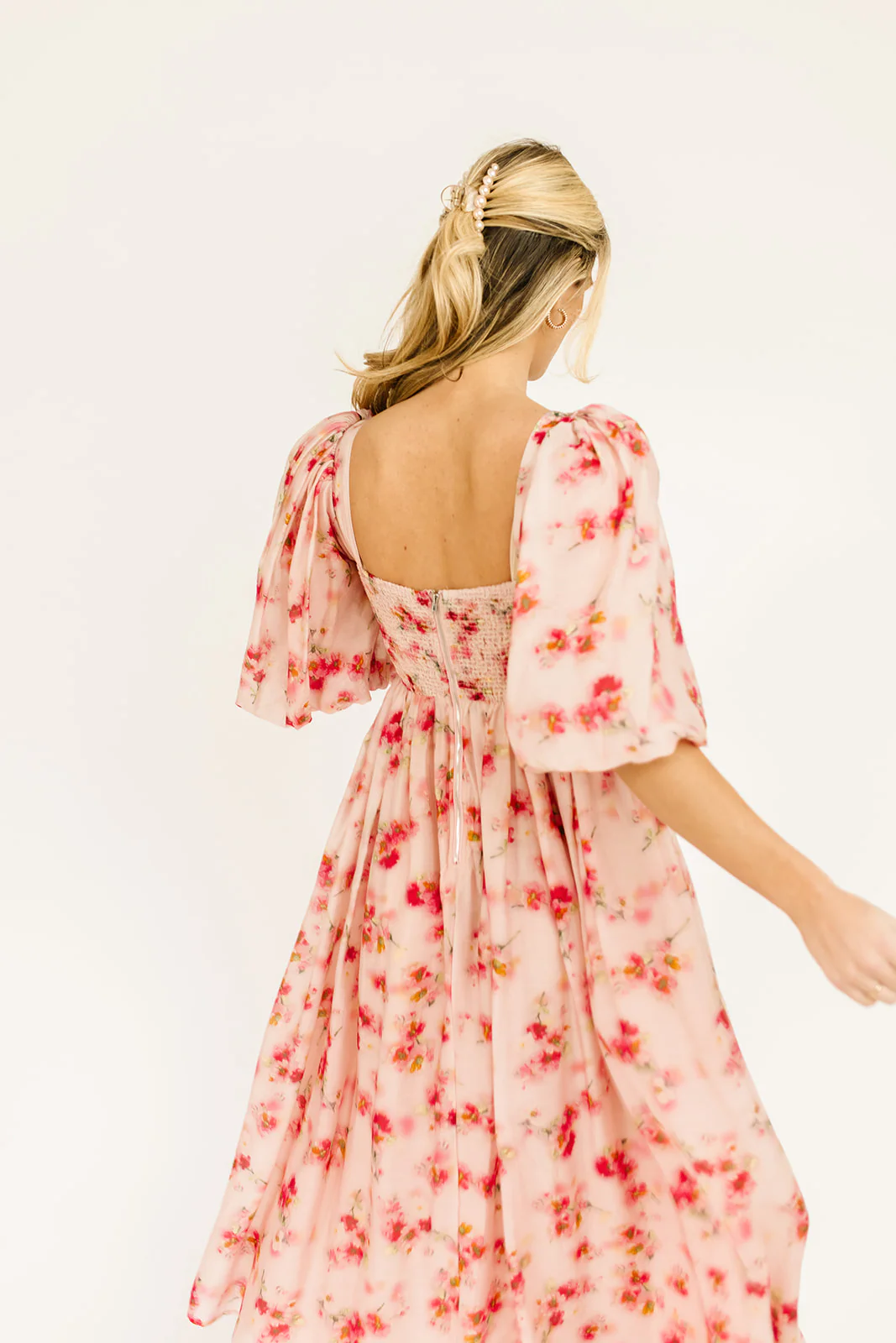 gala midi dress // pink watercolor *zoco exclusive* - Image 14
