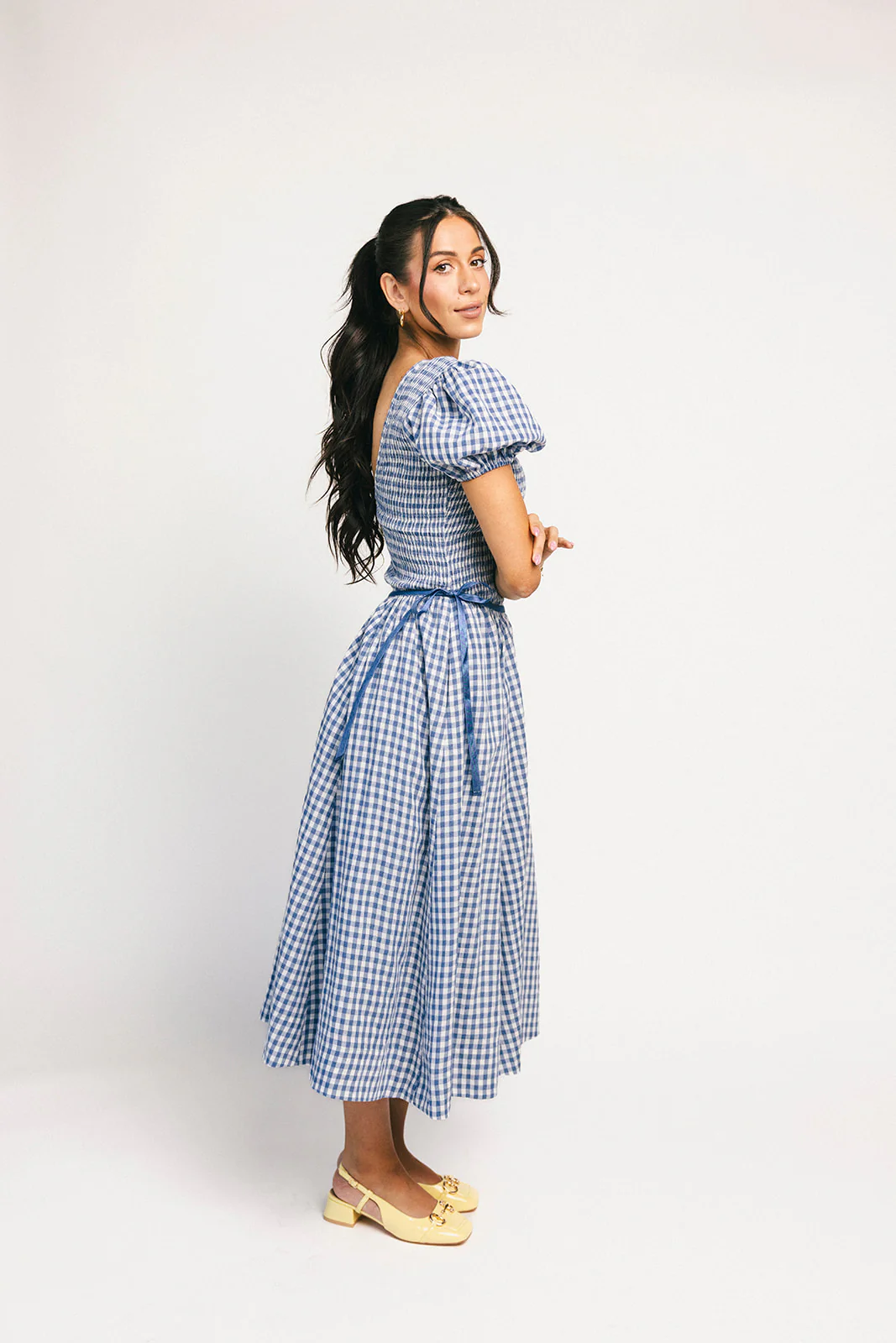 gia smocked dress // blue gingham *zoco exclusive* - Image 19
