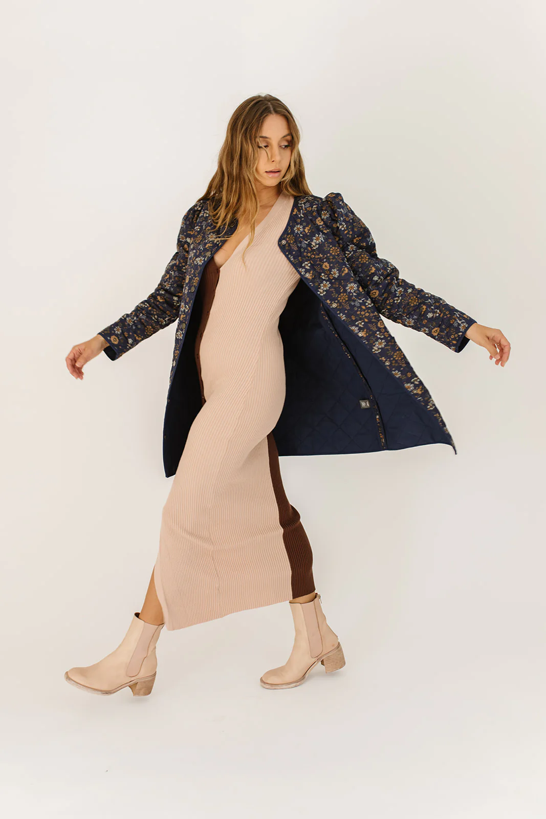 good karma printed jacket // blue - Image 15