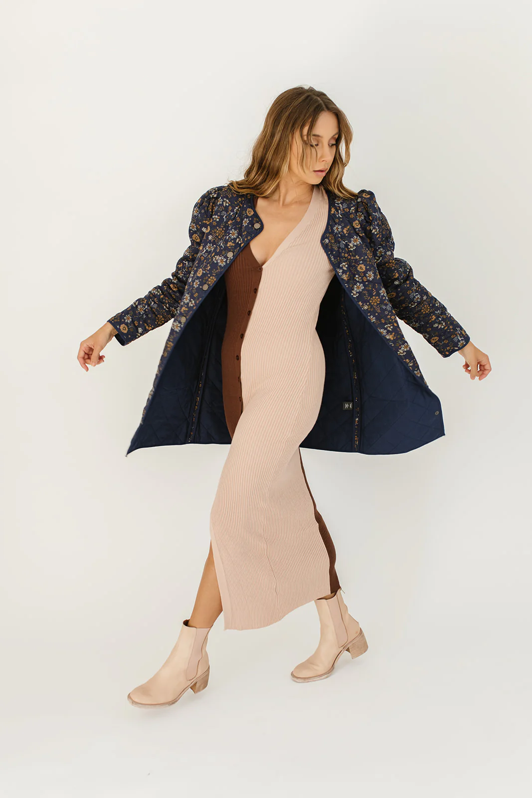 good karma printed jacket // blue - Image 16