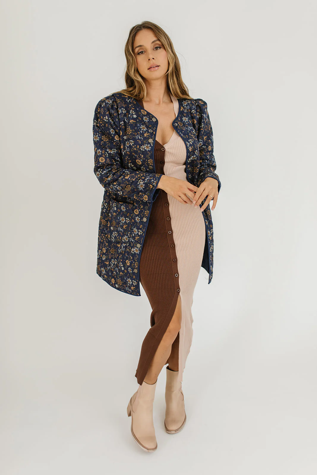 good karma printed jacket // blue - Image 6