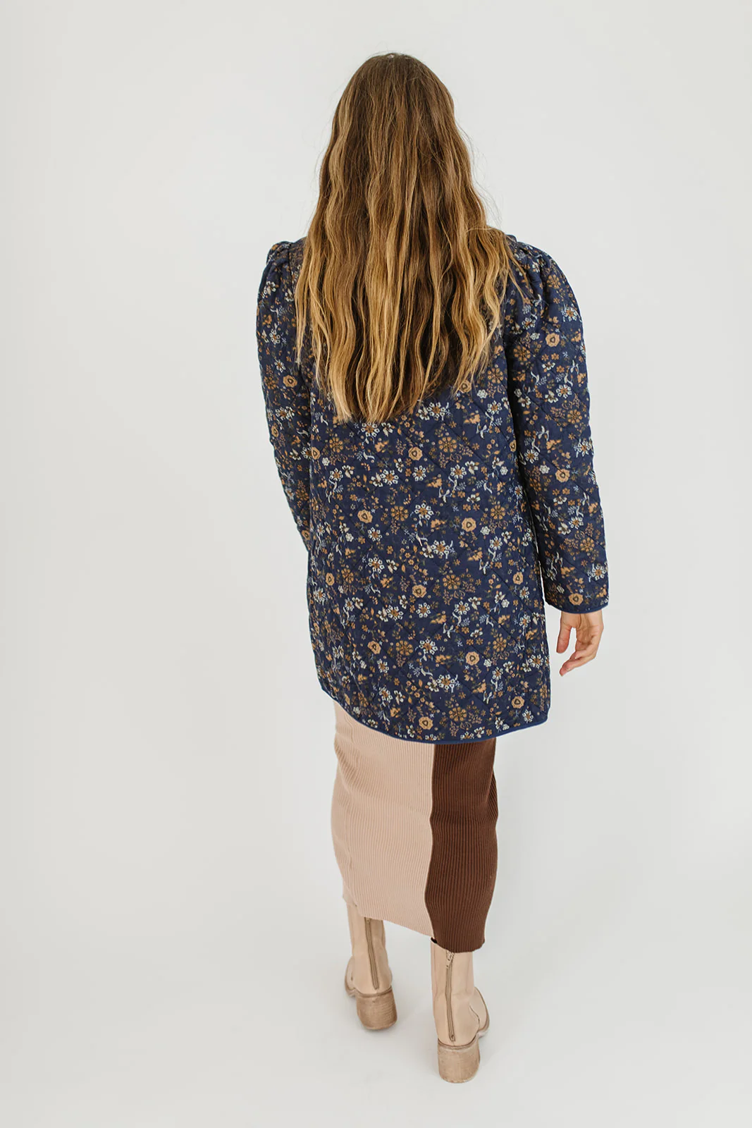 good karma printed jacket // blue - Image 9