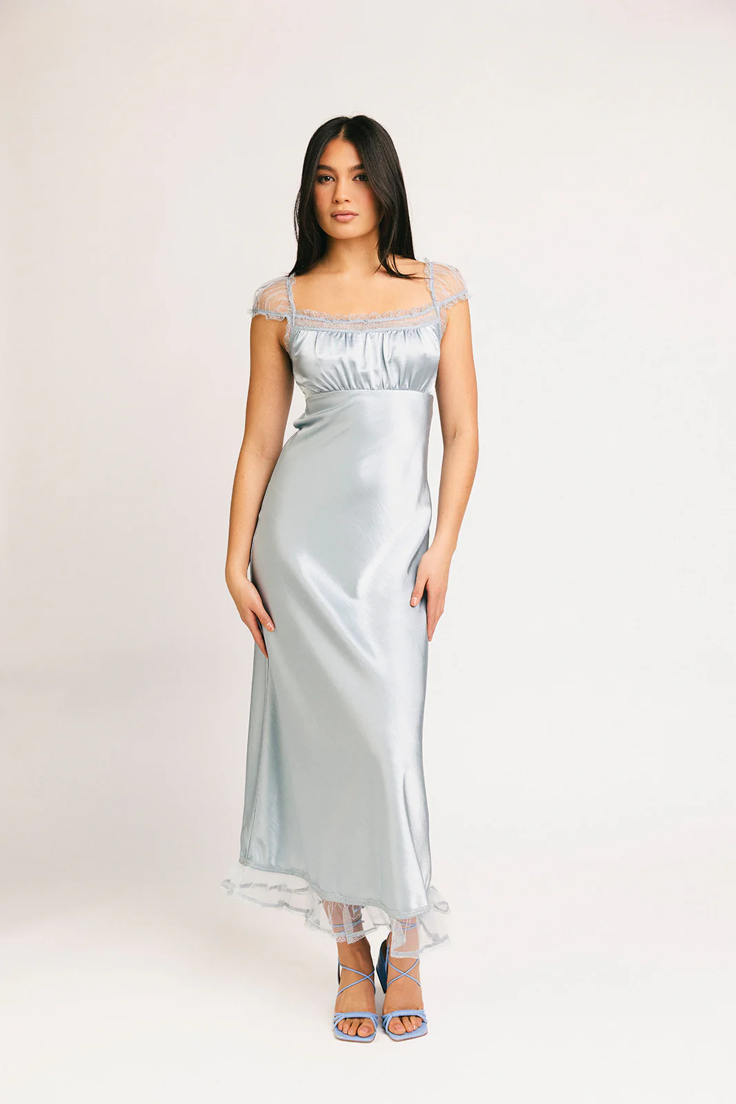hadley satin dress // blue *zoco exclusive* - Image 2