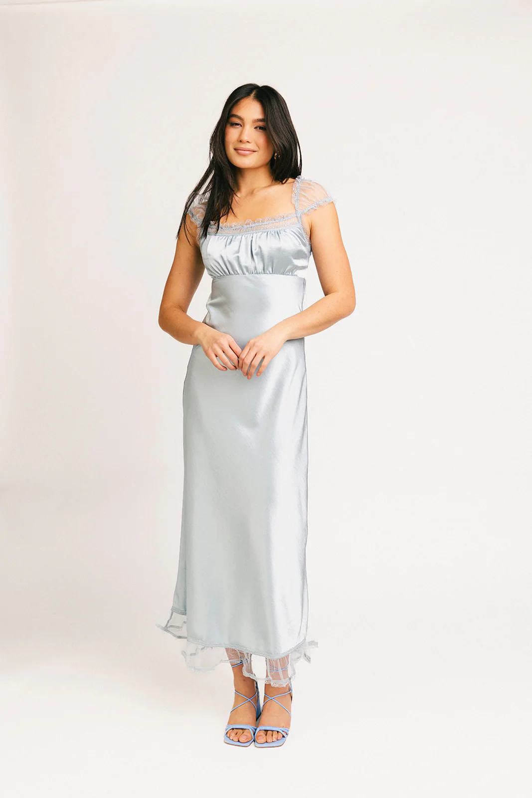 hadley satin dress // blue *zoco exclusive* - Image 4