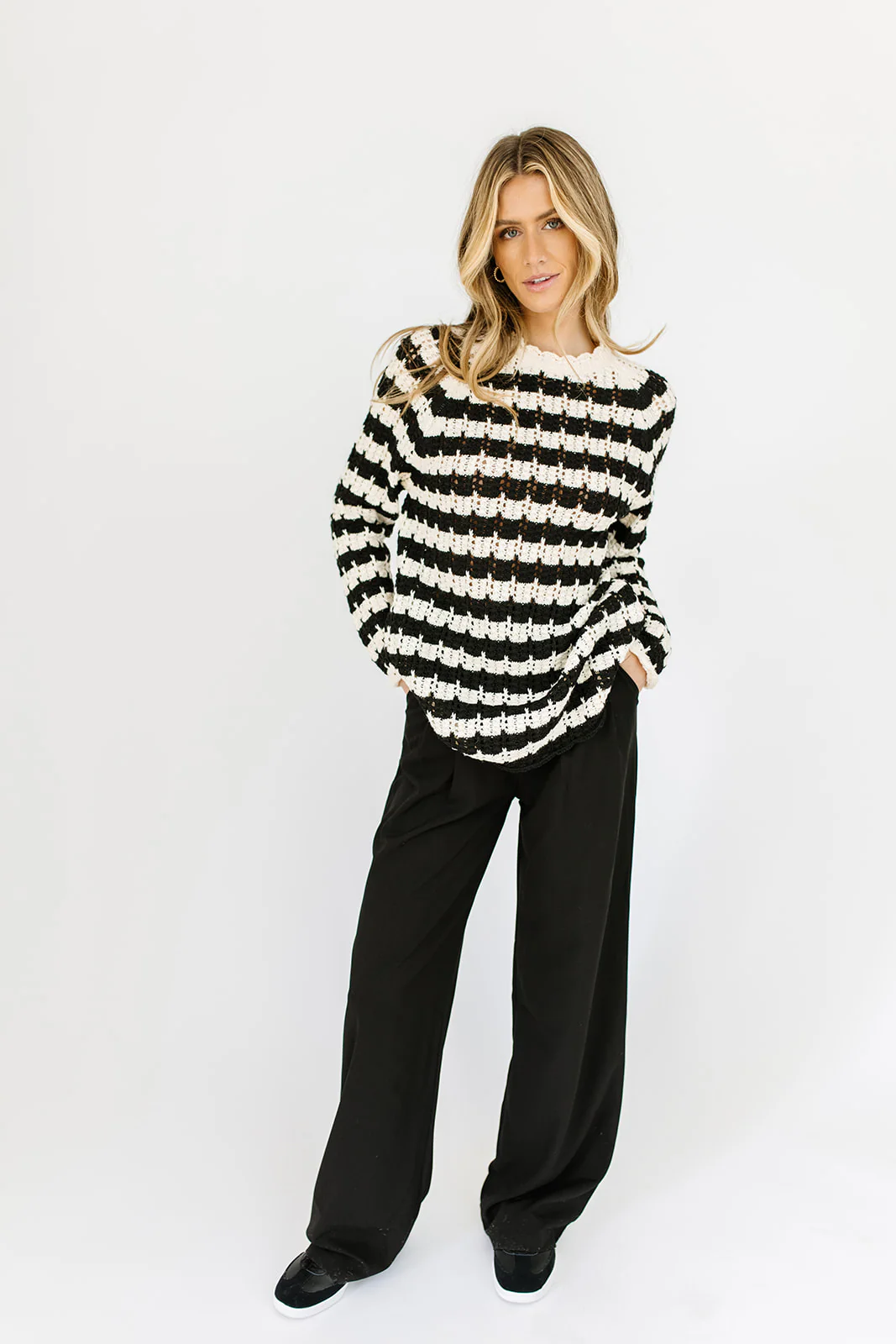 hazel striped crochet sweater - Image 6