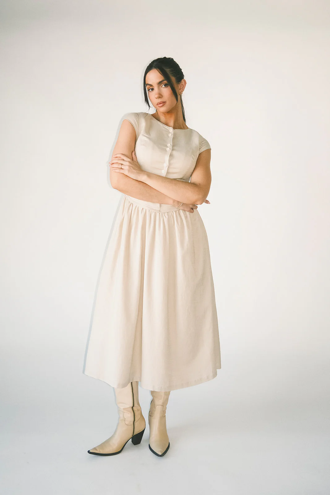 heirloom button midi dress // natural *zoco exclusive* - Image 16