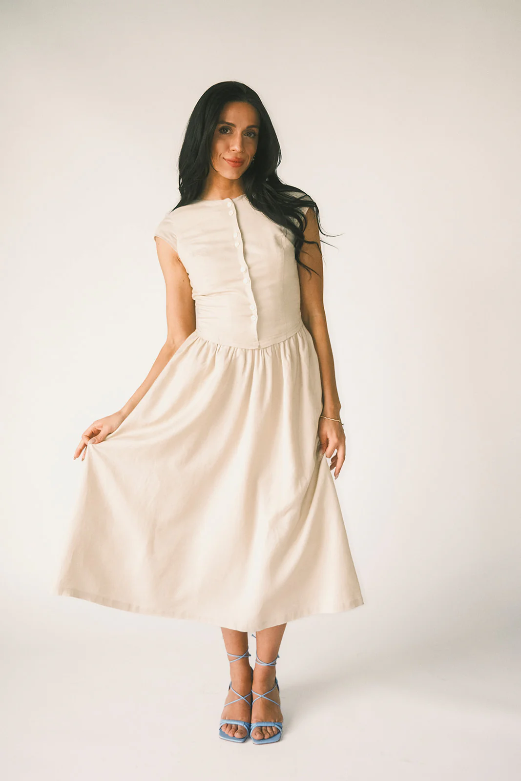 heirloom button midi dress // natural *zoco exclusive* - Image 18