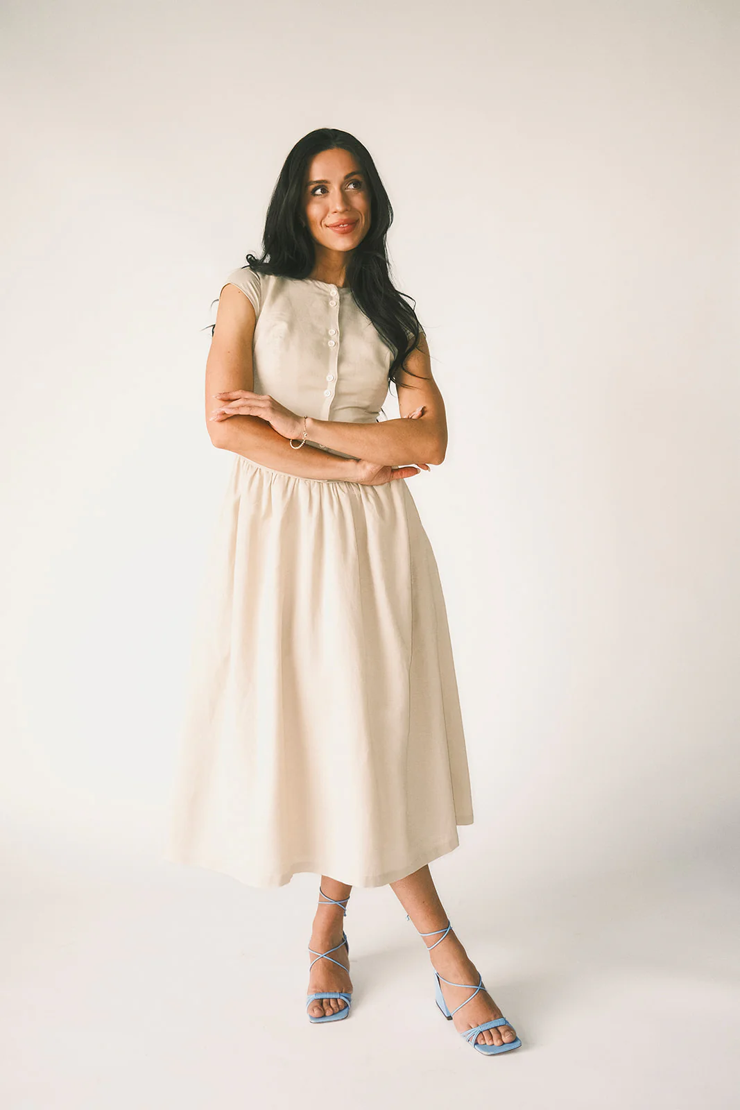heirloom button midi dress // natural *zoco exclusive* - Image 19