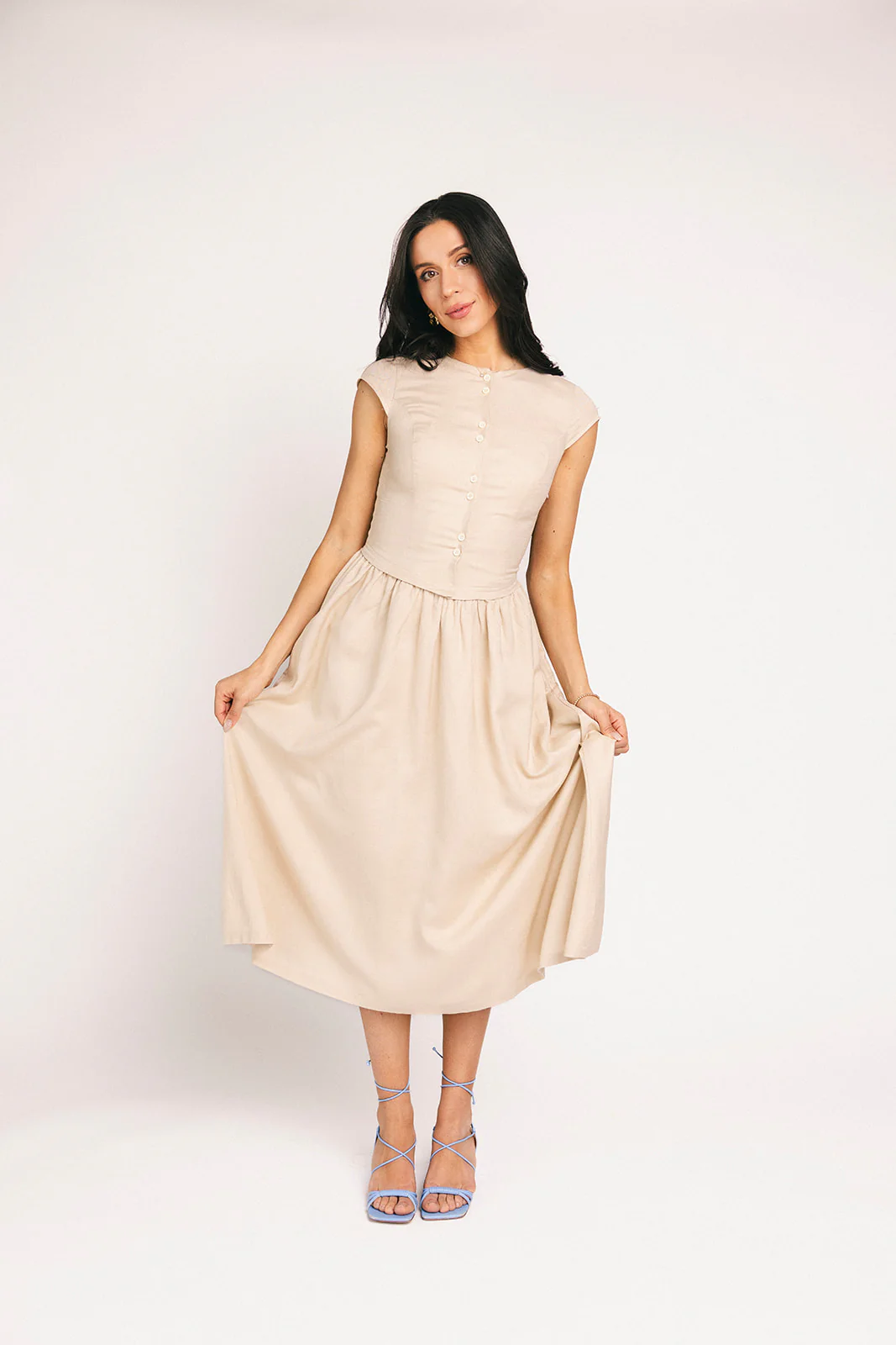 heirloom button midi dress // natural *zoco exclusive* - Image 21