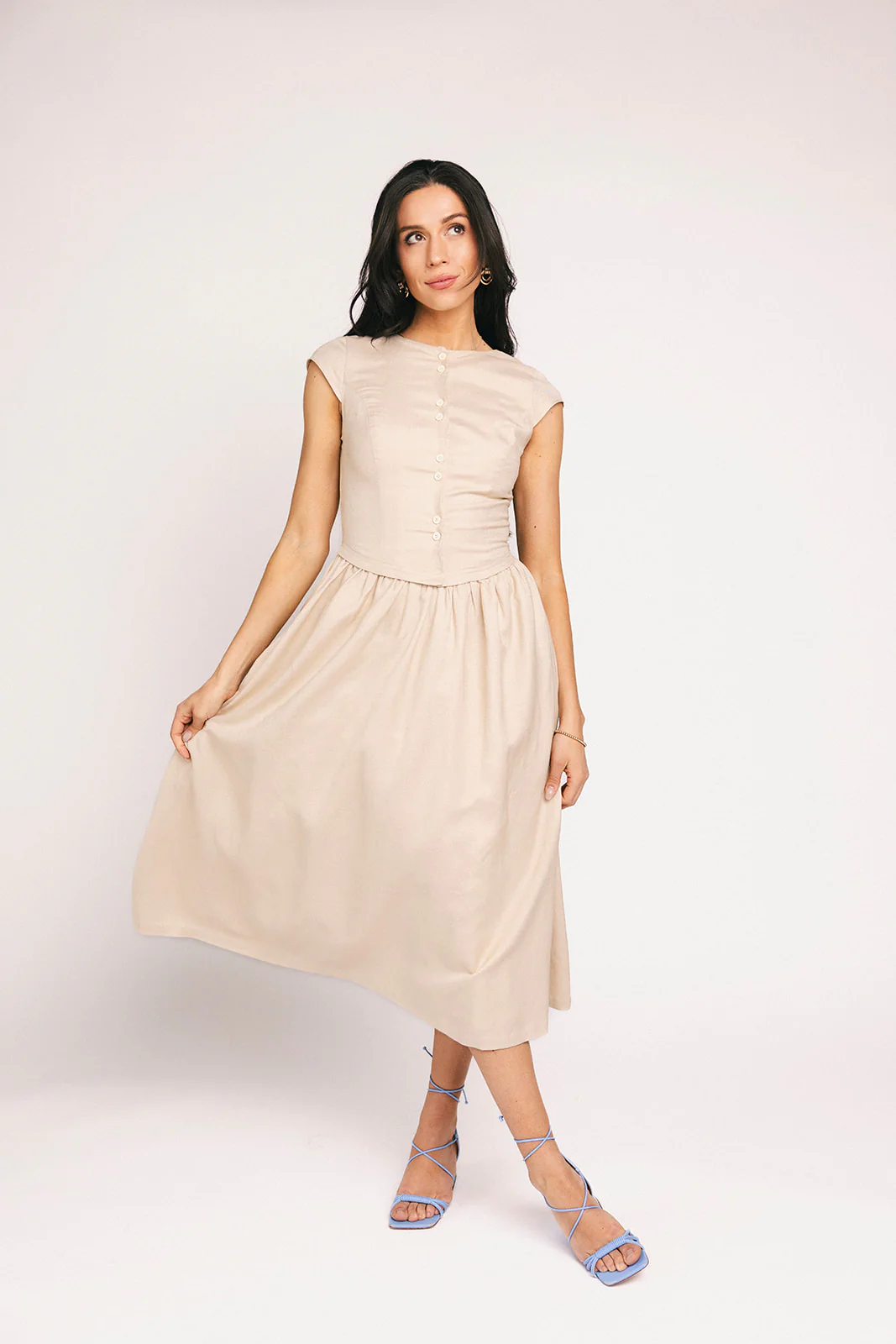 heirloom button midi dress // natural *zoco exclusive* - Image 23
