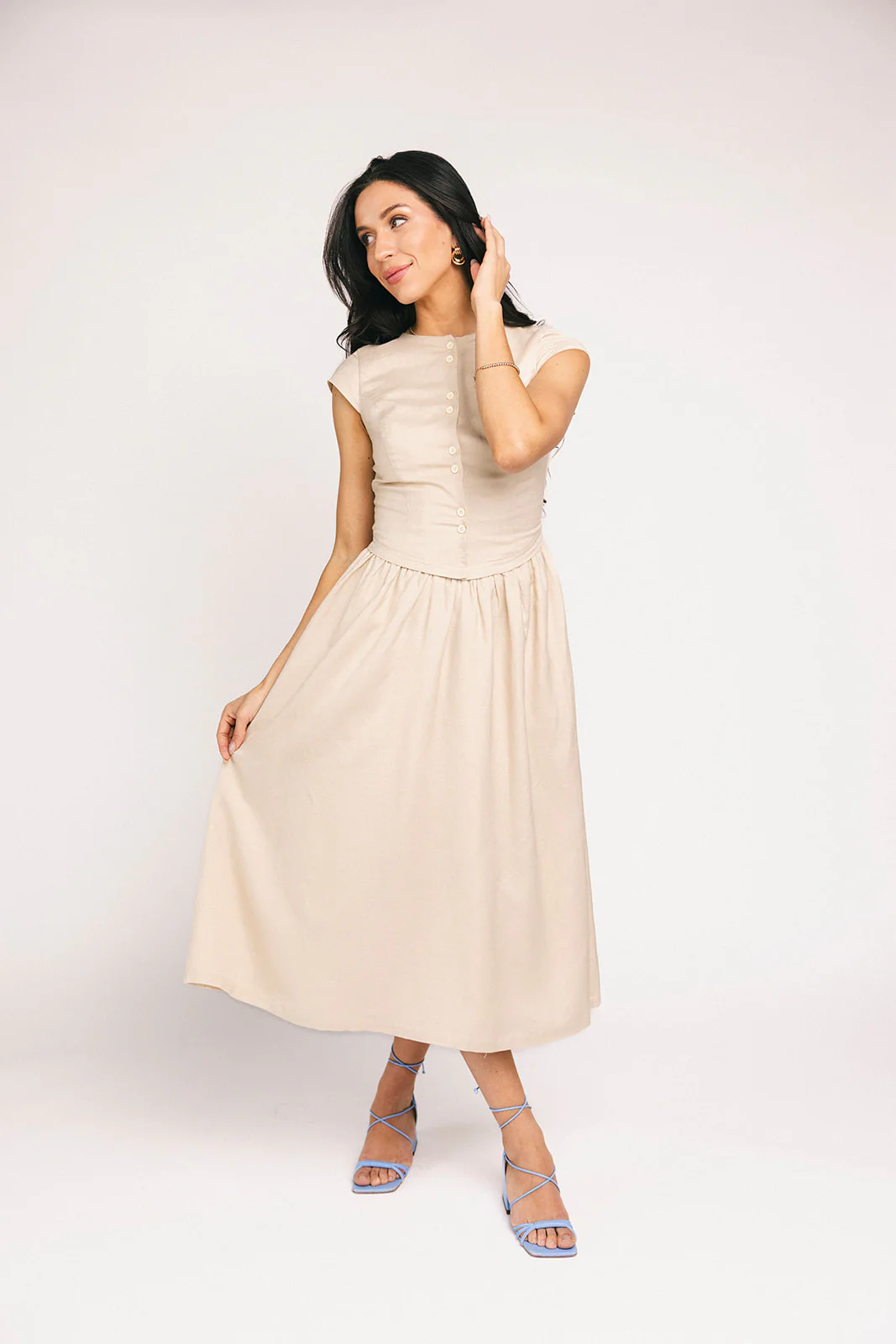 heirloom button midi dress // natural *zoco exclusive* - Image 24
