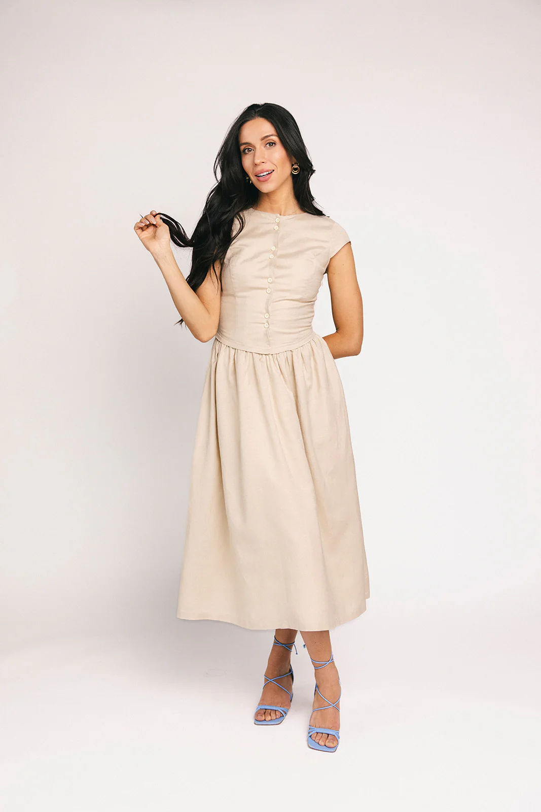 heirloom button midi dress // natural *zoco exclusive* - Image 25
