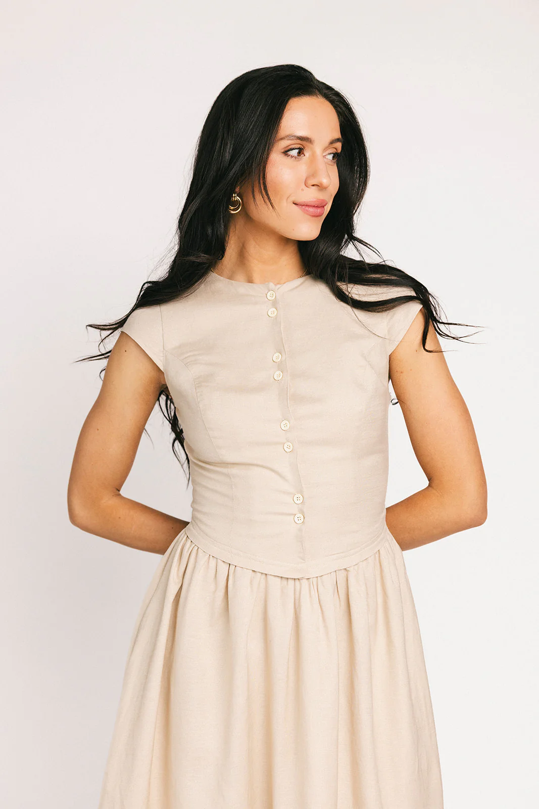 heirloom button midi dress // natural *zoco exclusive* - Image 27
