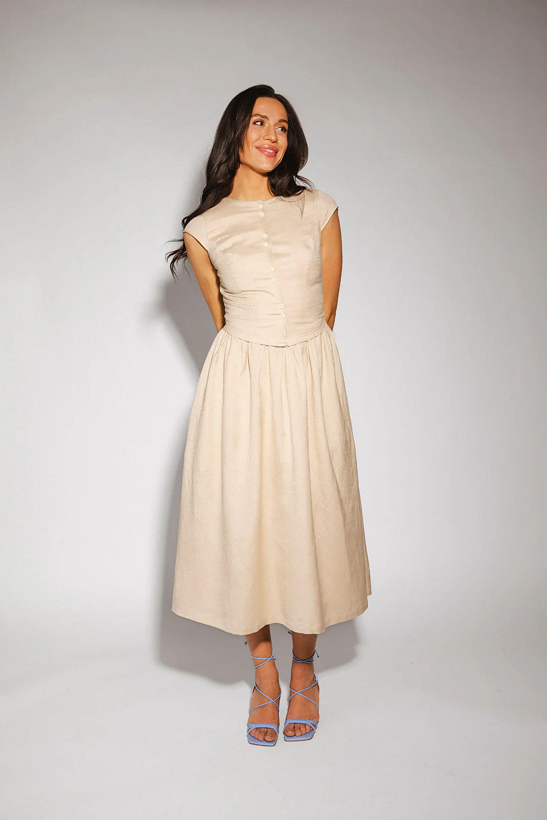 heirloom button midi dress // natural *zoco exclusive* - Image 31