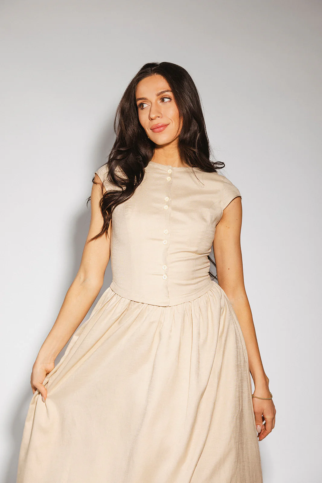 heirloom button midi dress // natural *zoco exclusive* - Image 32