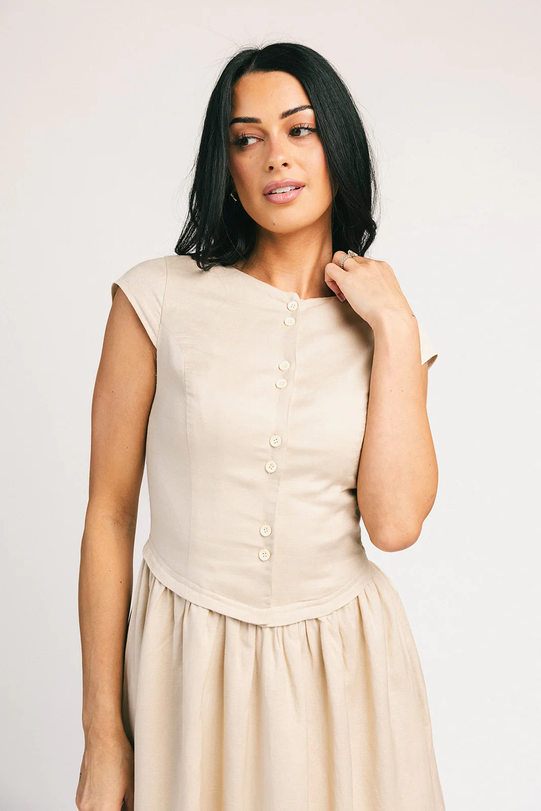 heirloom button midi dress // natural *zoco exclusive* - Image 36