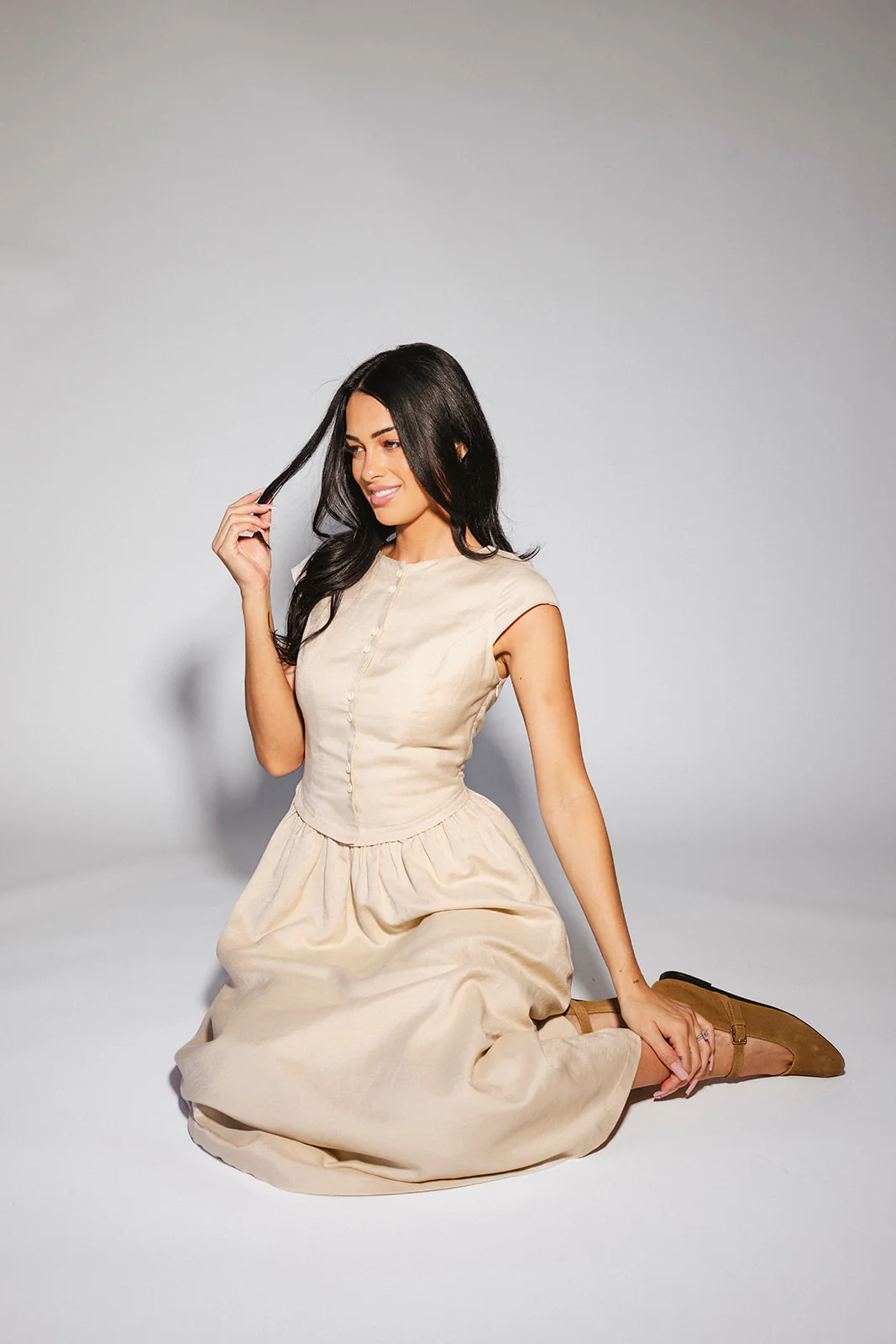 heirloom button midi dress // natural *zoco exclusive* - Image 38