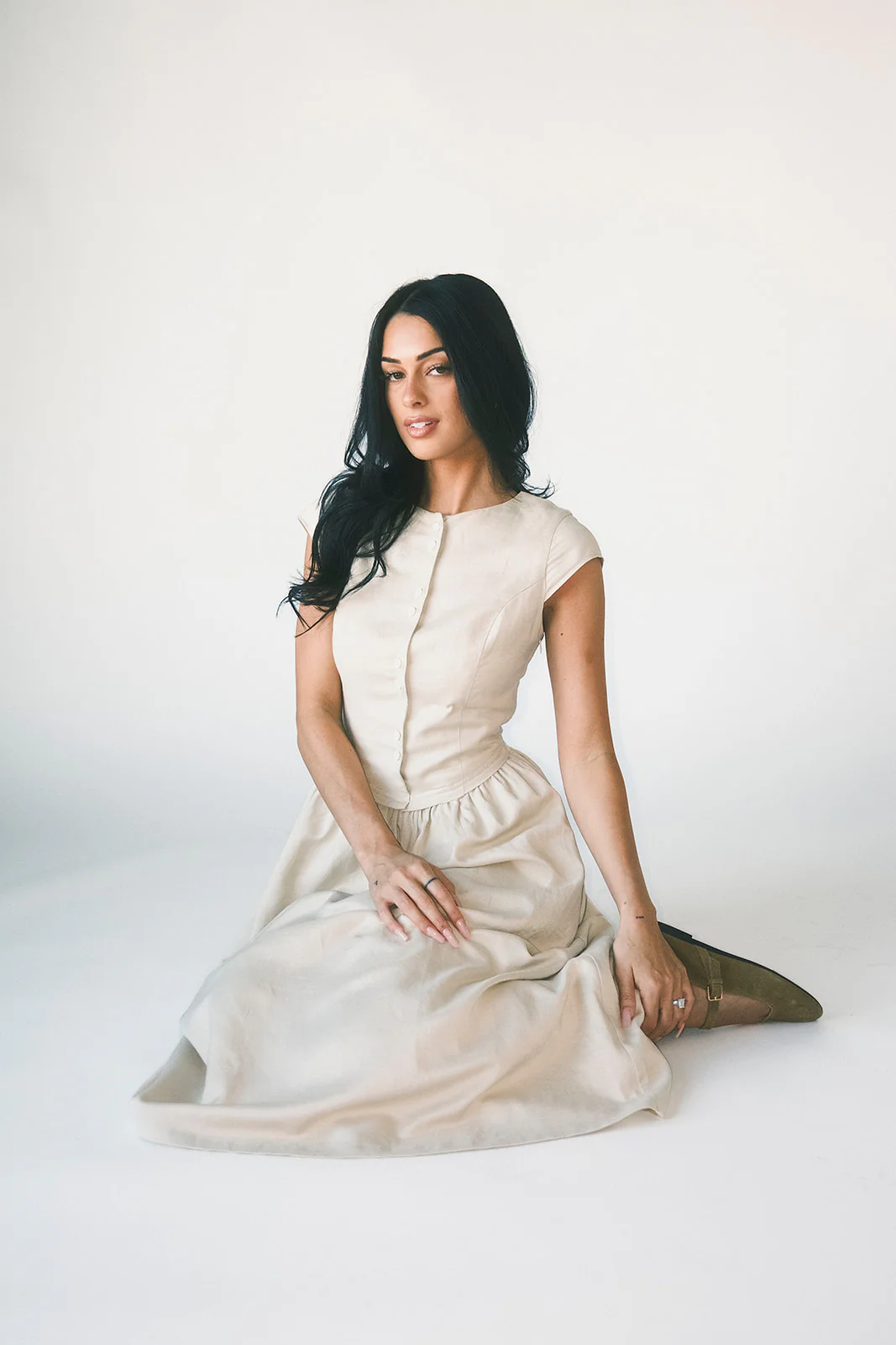 heirloom button midi dress // natural *zoco exclusive* - Image 40