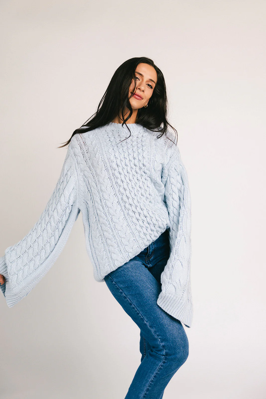 lenny knit sweater // baby blue *zoco exclusive* - Image 7