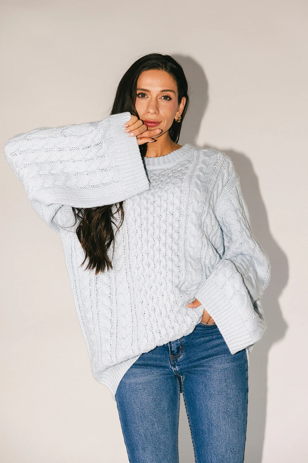lenny knit sweater // baby blue *zoco exclusive* - Image 9