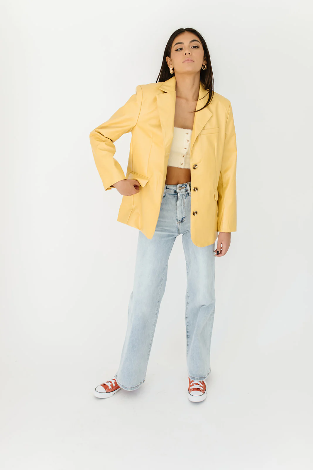 lights out faux leather blazer - Image 9