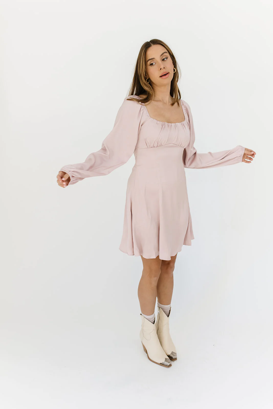 lindley satin mini dress - Image 3